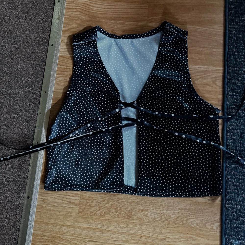 Polka dot vest top